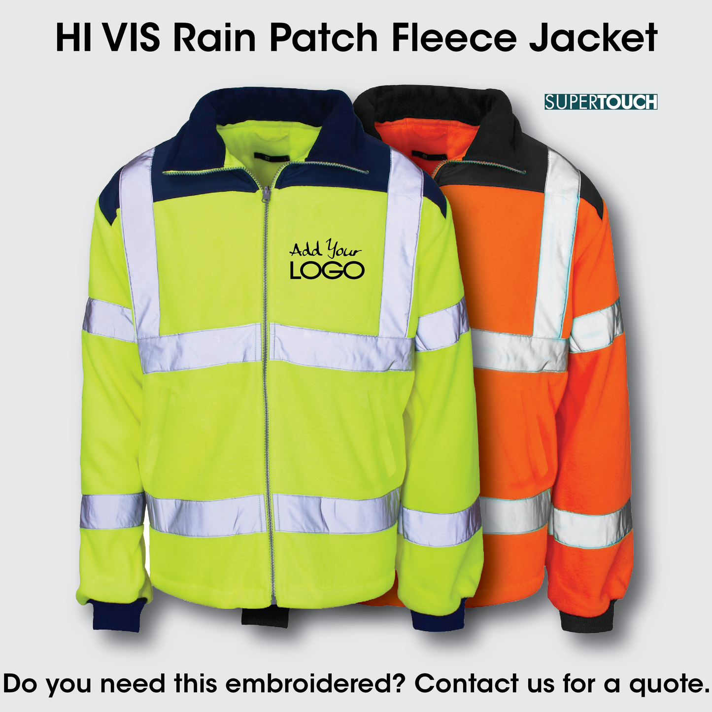 SUPERTOUCH HI VIS Rain Patch Fleece Jacket