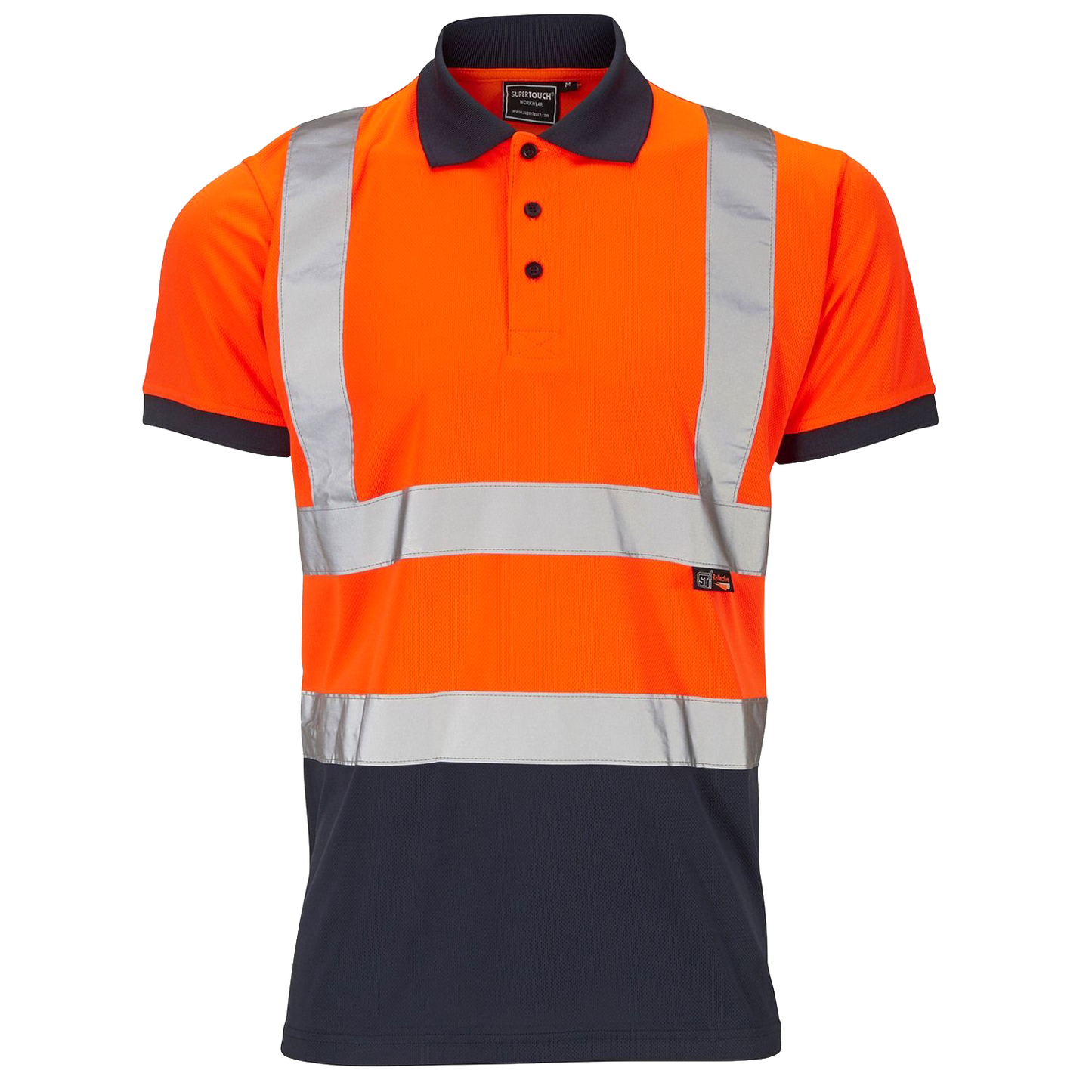 20 x Supertouch 2 Tone Hi Vis Polos + Free Logo & Delivery