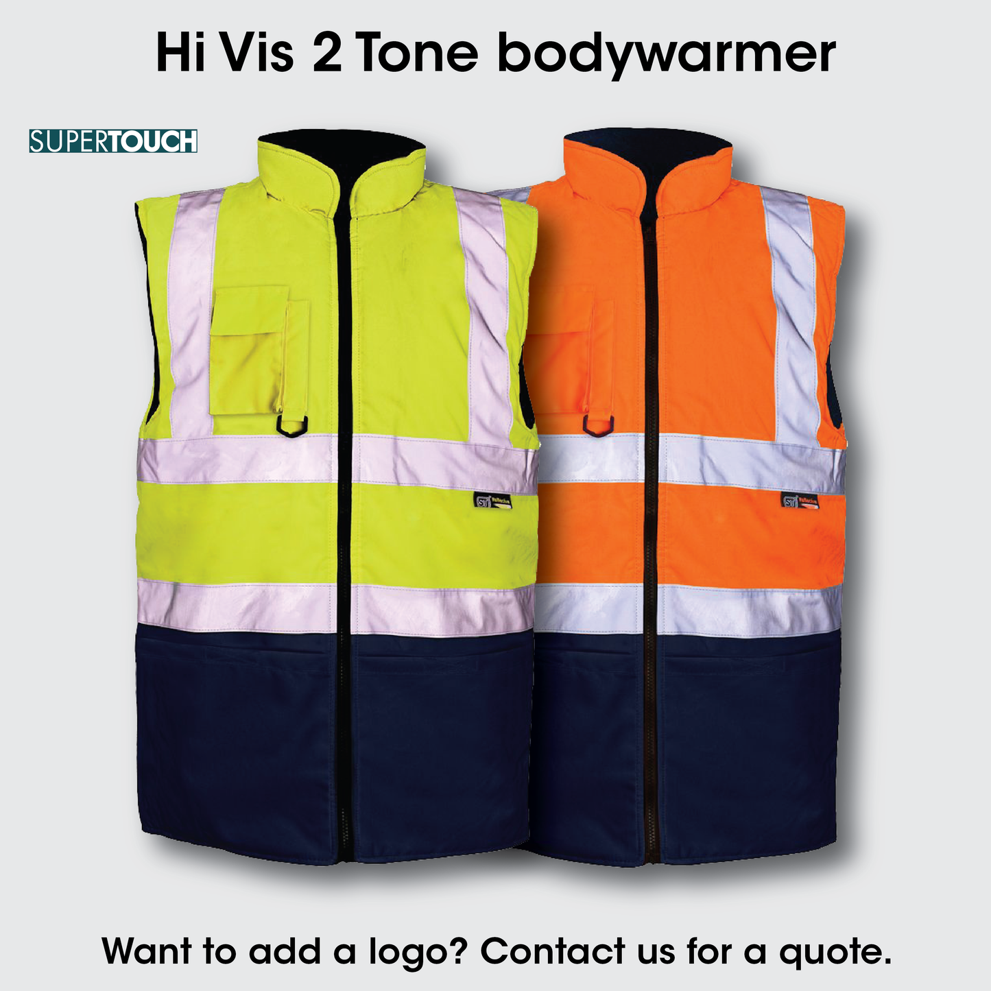 SUPERTOUCH HI VIS 2Tone Reversible Bodywarmer